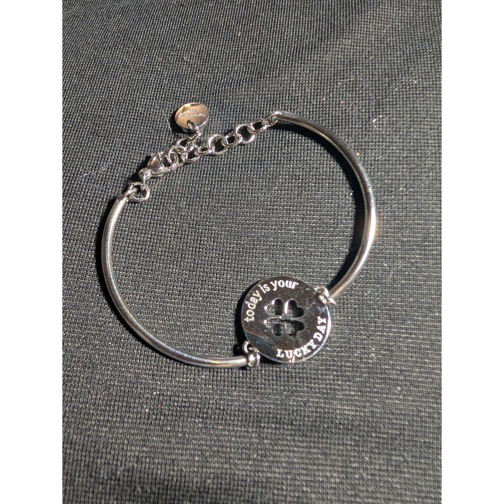 Brosway Sterling Silver‎ Charm Bracelet Lucky Day Clover Bangle Women